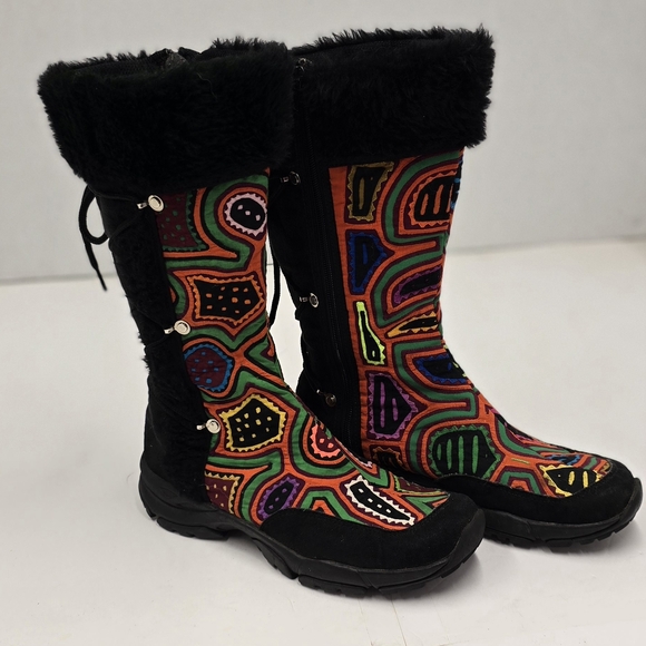 Kuna Prints Multicolor Women's Winter Boots - Picture 9 of 12